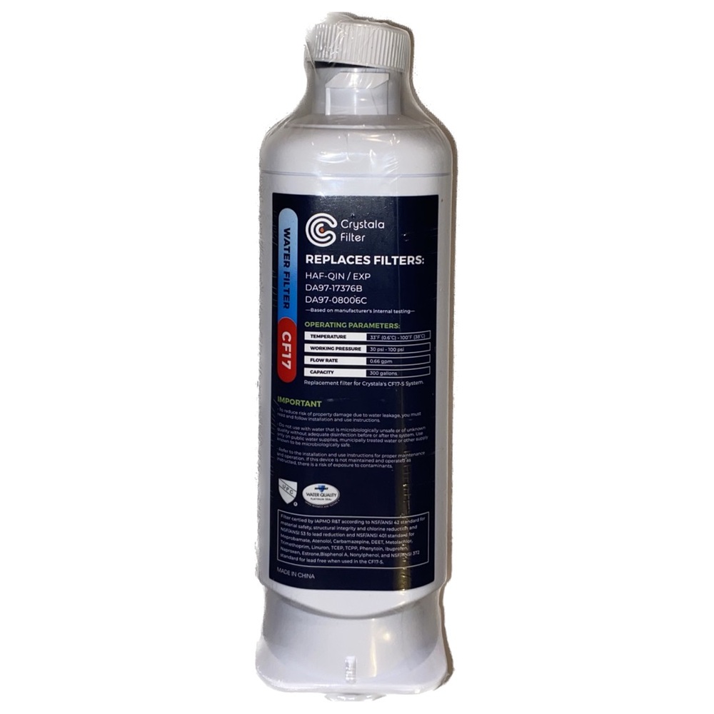 Crystala CF17 Water Filter for Samsung DA97-17376B HAF-QIN/EXP, DA97-08006C